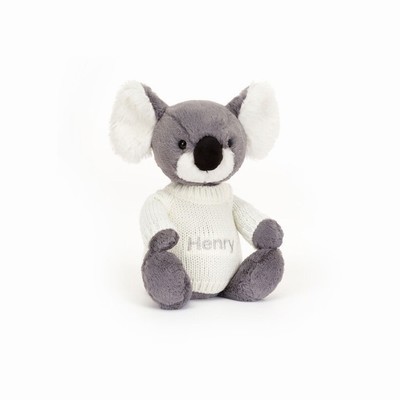 Jellycat Bashful Koala with Cream Jumper USA | 82503ELJM